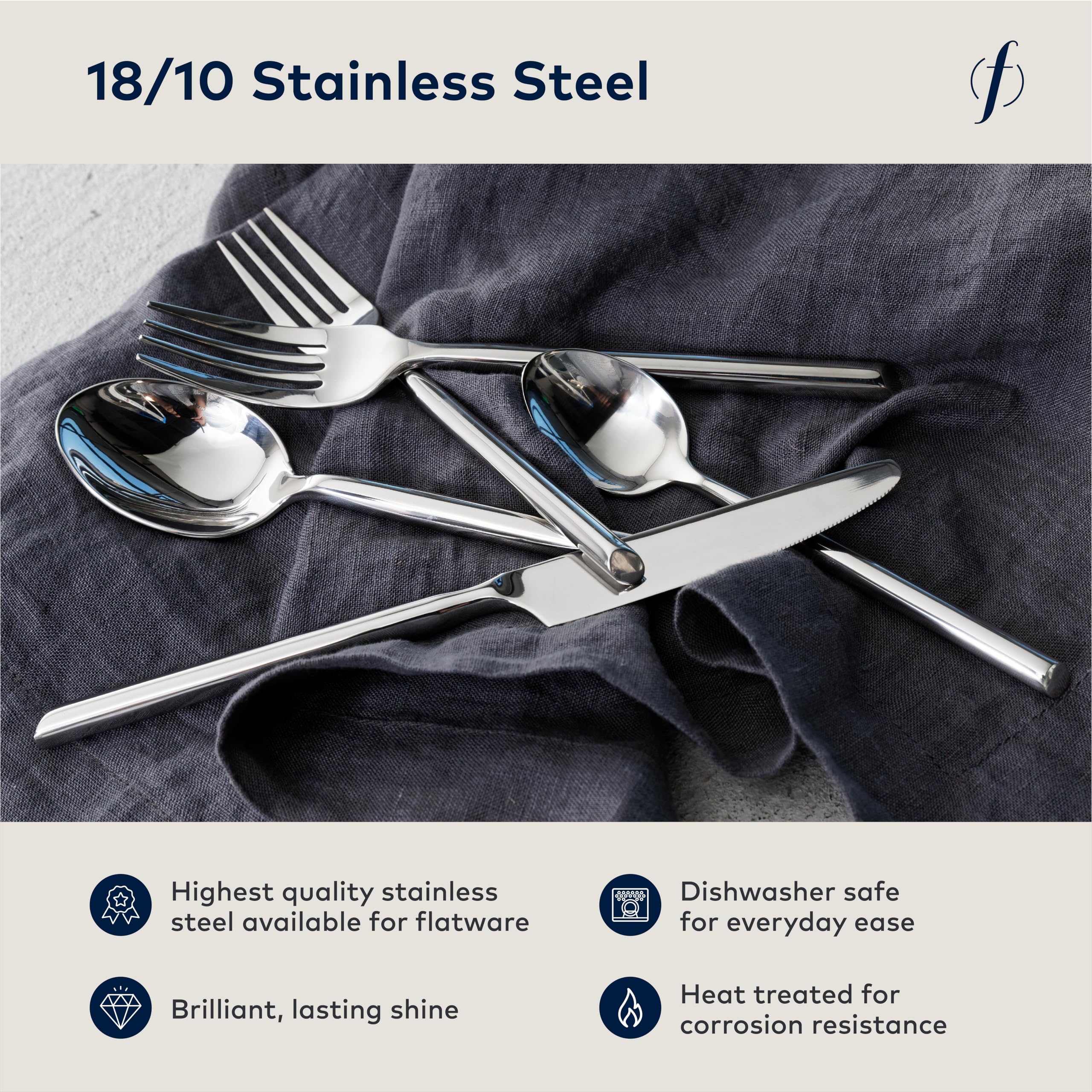 Amazon.com | Fortessa Capri 18/10 Stainless Steel, 20 Piece